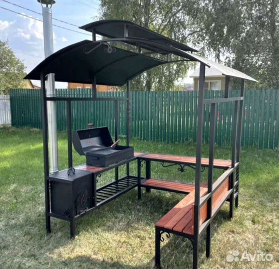Мангал с крышей