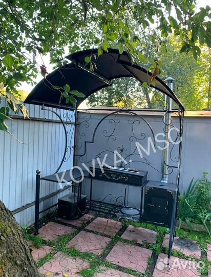 Мангал с крышей