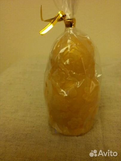 Свеча матрешка, ручная работа, нат. воск