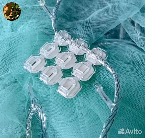 Держатели для проводов и гирлянд - прозрачные