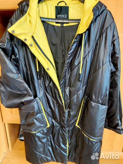 Куртка демисезонная женская 50 52 коричневая