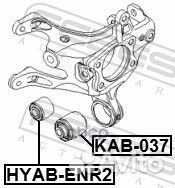 Сайлентблок задней цапфы нижний KAB037 Febest