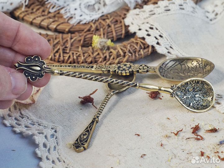 Красивые ложки бронза ручная работа