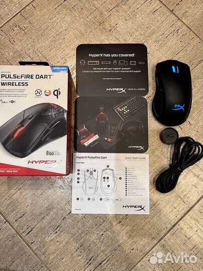 Мышь HyperX Pulsefire Dart черный оптическая (1600
