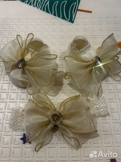 Носки принцессы и повязка на голову