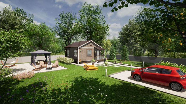 Дом 36 м² на участке 6 сот.