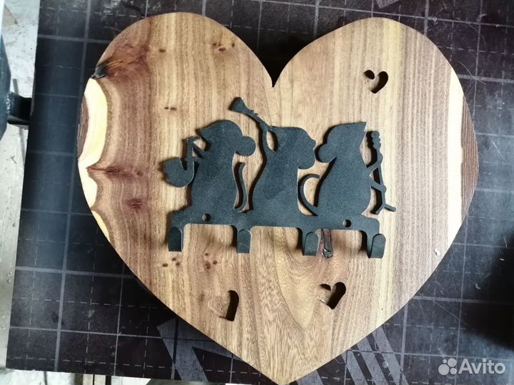 Ключница/Вешалка Экостиль(Лофт) слэб.массив.подаро