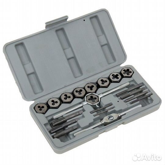 Набор метчиков и плашек М3 - М12, 20 предметов