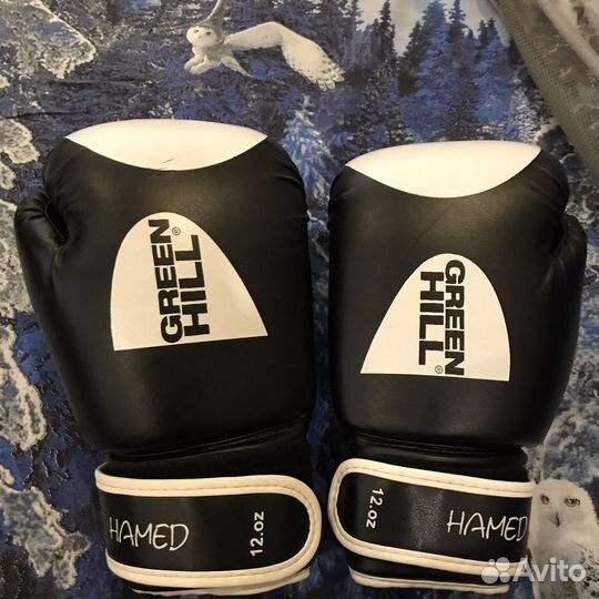 Боксерские перчатки 12 oz green hill