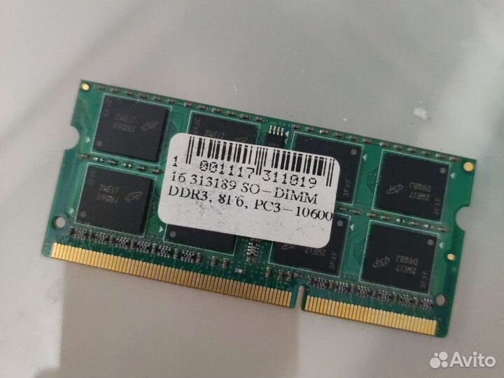 Оперативная память для ноутбука DDR3 8гб sodimm