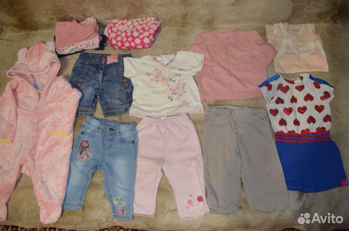 Одежда на девочку 6 мес до-1 года