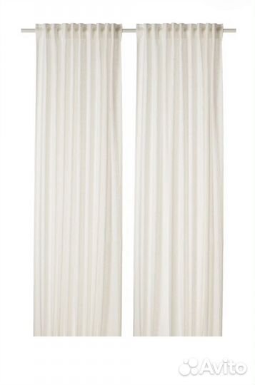 Гардины икеа дютог на ленте, 145х250 белый