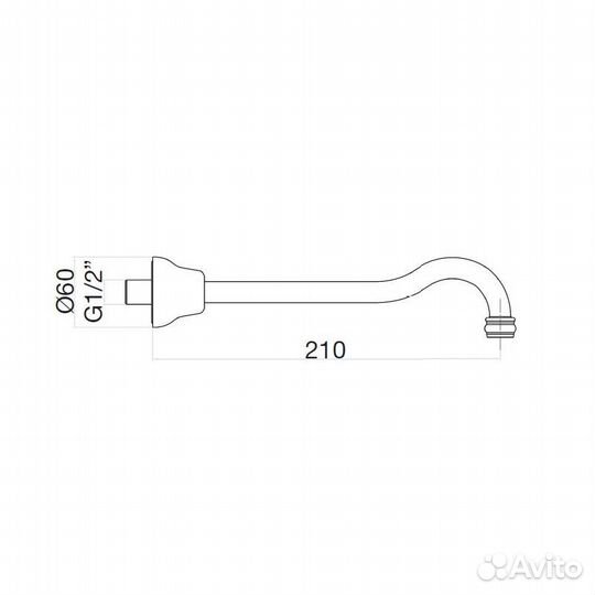 Излив Webert Armony AC0537065, бронза