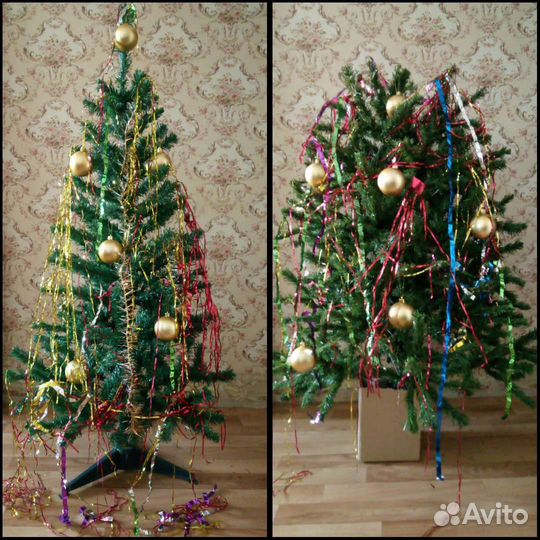 Елки 5 шт, игрушки, мишура от 5