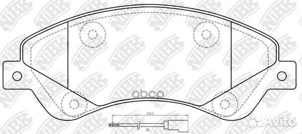 Тормозные колодки ford transit(260-300) /transit