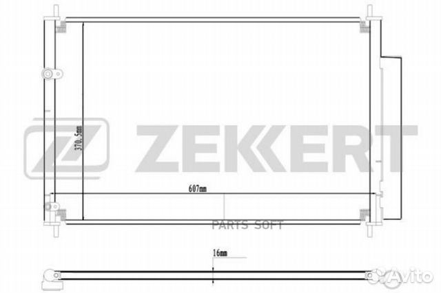 Радиатор кондиционера Toyota Auris (E150 E180) 07- Avensis (T270) 08- Corolla (E150 E180) 06- M zekk