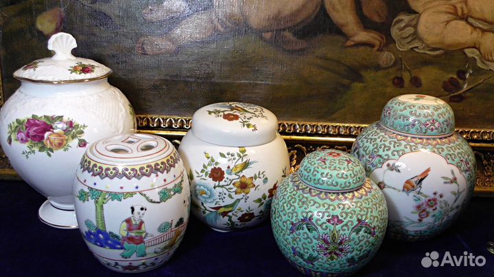 Имбирные вазы.Англия.Китай.Sadler.Сэдлер.Фарфор