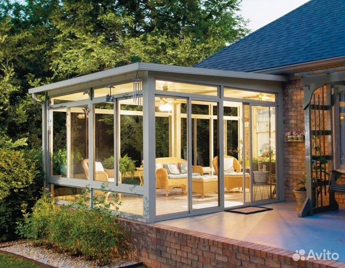 Остекление террасы верадны