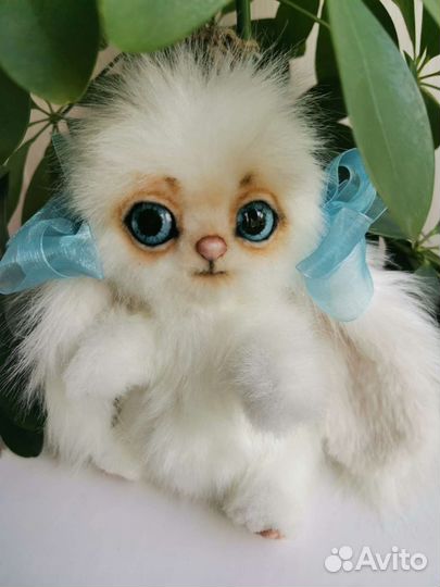 Зайка меховой ручной работы