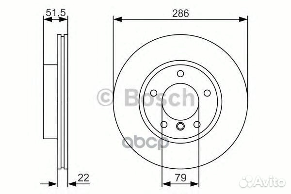 Диск тормозной перед BMW 3 (E46) 320 i 09.2