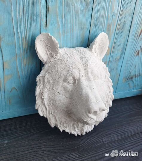 Головы животных из гипса