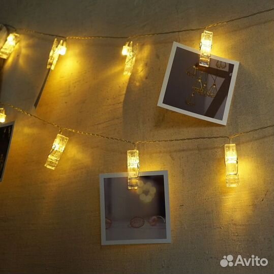 Электрогирлянда интерьерная Прищепка