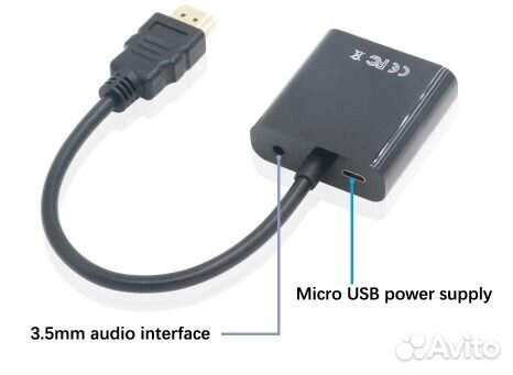 Конвертер hdmi к VGA адаптер переходник