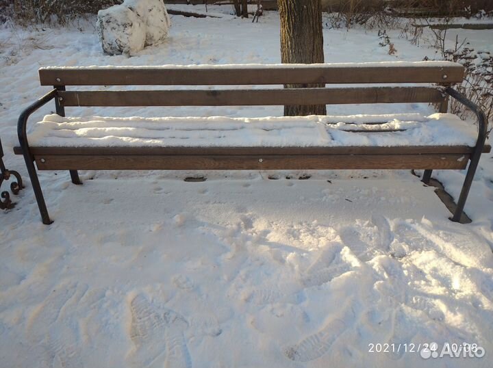 Лавочка садовая/придомовая металл, дерево