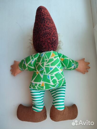 Кукла гном вата, резина, игрушка СССР