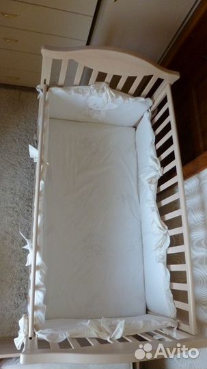 Кроватка Erbesi (Италия) с матрасом и бортиками