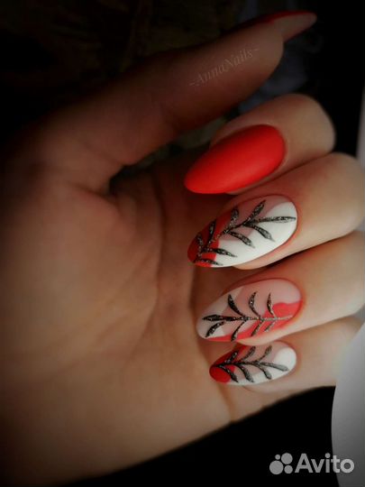 Наращивание ногтей, покрытие гель лаком, маникюр