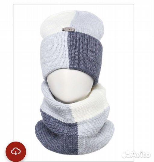 Комплект шапка и снуд женский