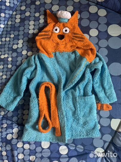 Халат махровый Три кота р-р 104-110