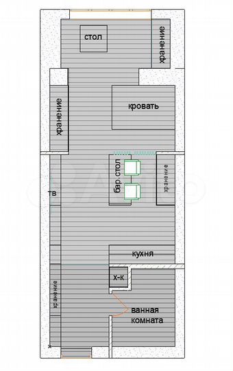 Квартира-студия, 37 м², 2/3 эт.