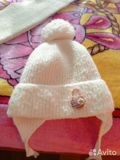 Комплект шапка и шарф для девочки