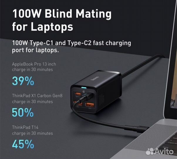 Новое Зарядное устройство Baseus 65w/100w Gan3