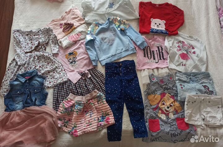 Вещи на девочку пакетом 110 р