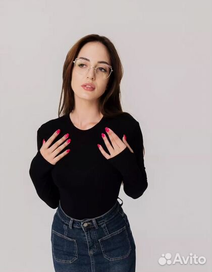 Лонгслив черный