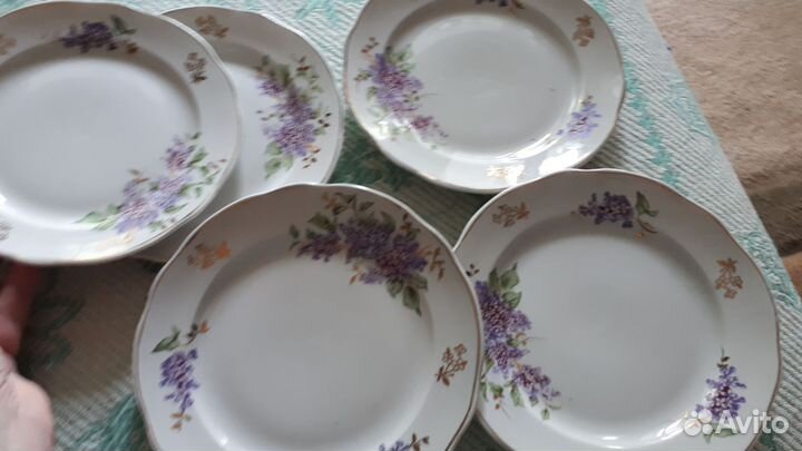 Тарелки Дулево 59 год Сирень 17 см