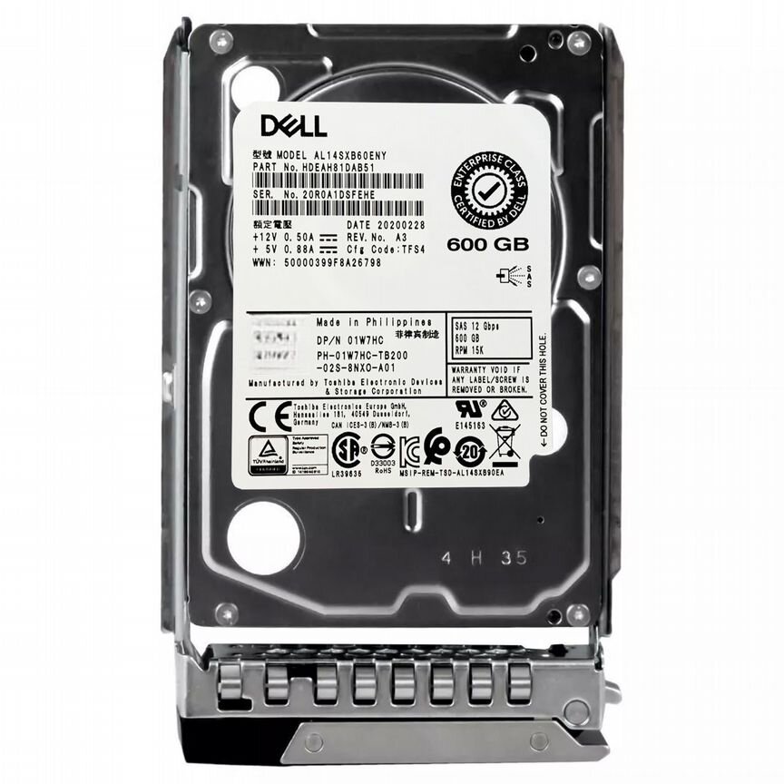 [1W7HC] Жесткий Диск Dell 600gb Sas 2,5" 1w7hc