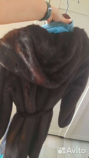 Шуба норковая с капюшоном 44 46