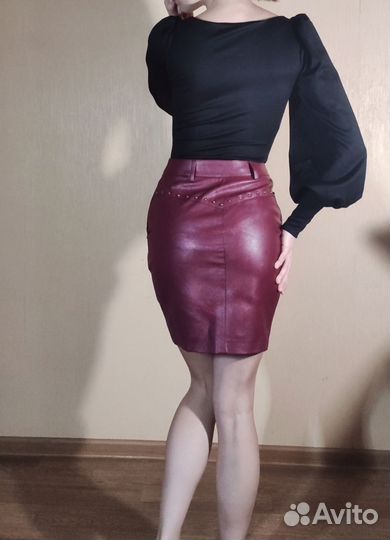 Кожаная юбка