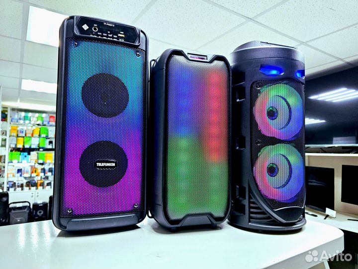 Портативные колонки 40см с микрофоном