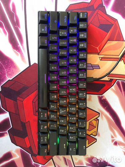 Механическая Клавиатура Motospeed CK61 Red Switch