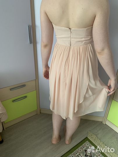 Платье нежный персик корсаж. США