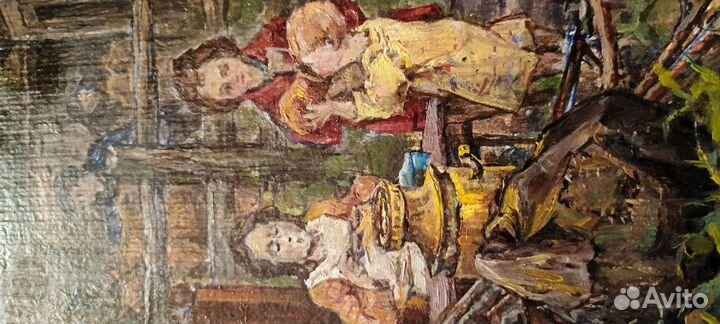 Картина маслом на картоне