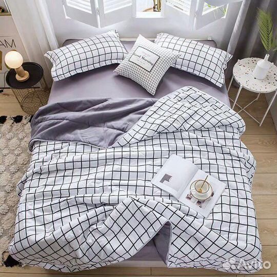 Белье постельное зима лето стёганное одеяло