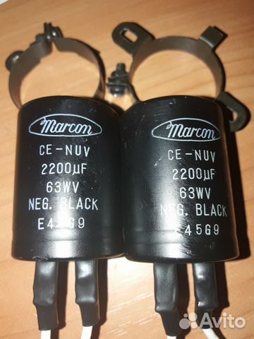 Marcon neg black 2200uF 63V (2 шт.)