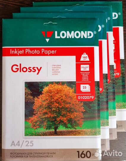 Фотобумага для струйной печати A4 lomond