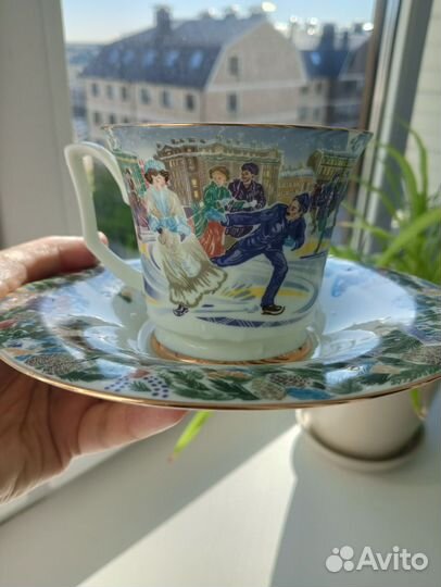 Чашка с блюдцем ифз Серебряные коньки